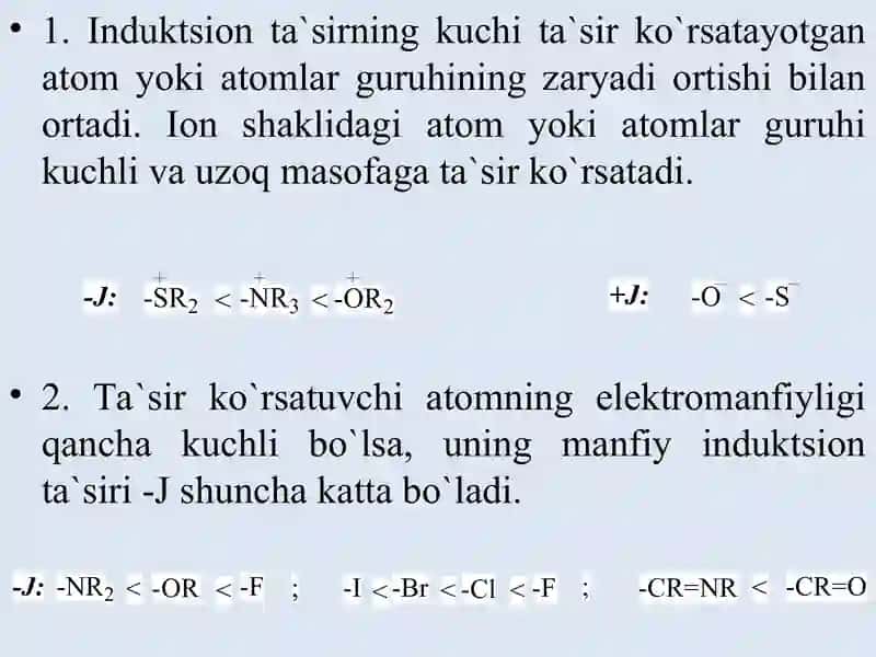 Оrganik birikmalarning reaksion qobiliyati 4