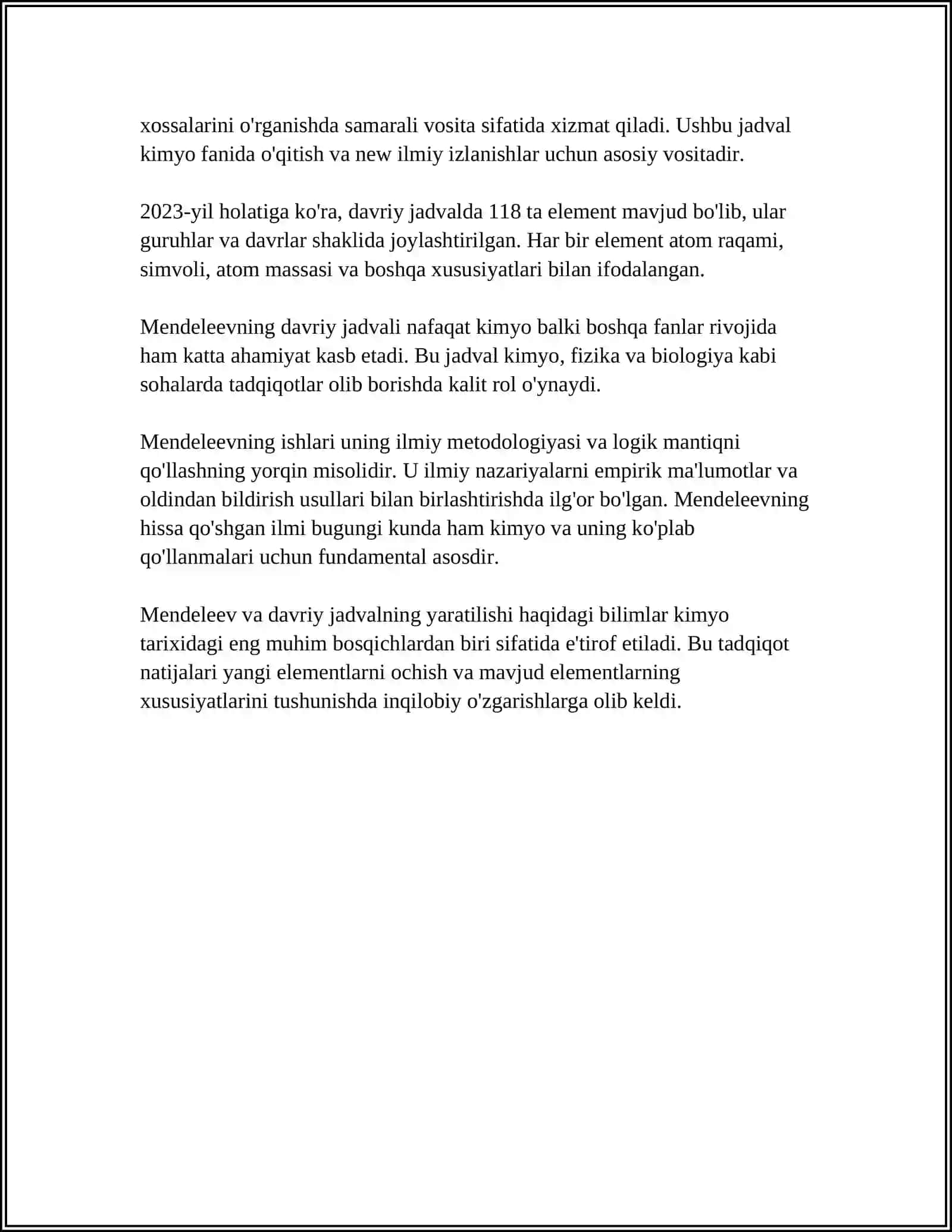 Umumiy Kimyoning Rivojlanishiga Olimlar Hissasi 4