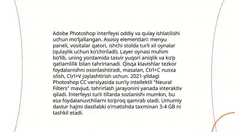 ADOBE PHOTOSHOP DASTURI VA ISHLASH PRINSIPI 4