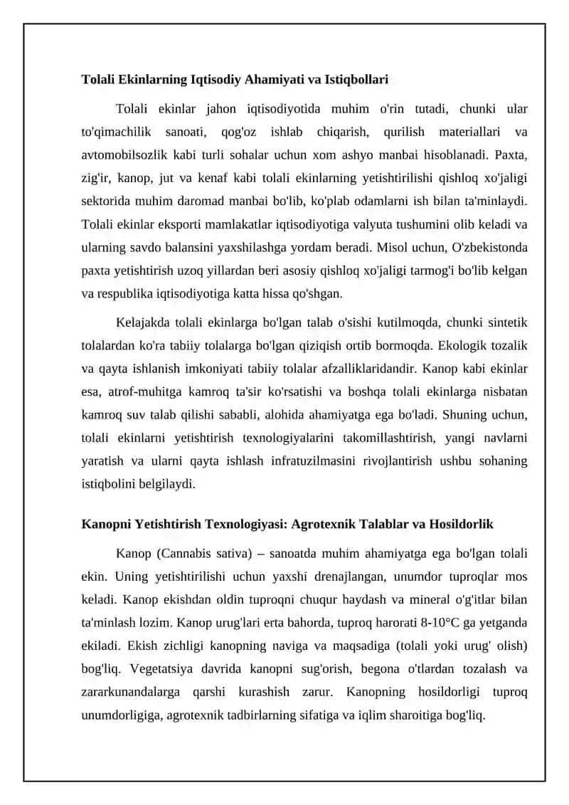 Kanop biologiyasi va yetishtirish texnologiyasi 4