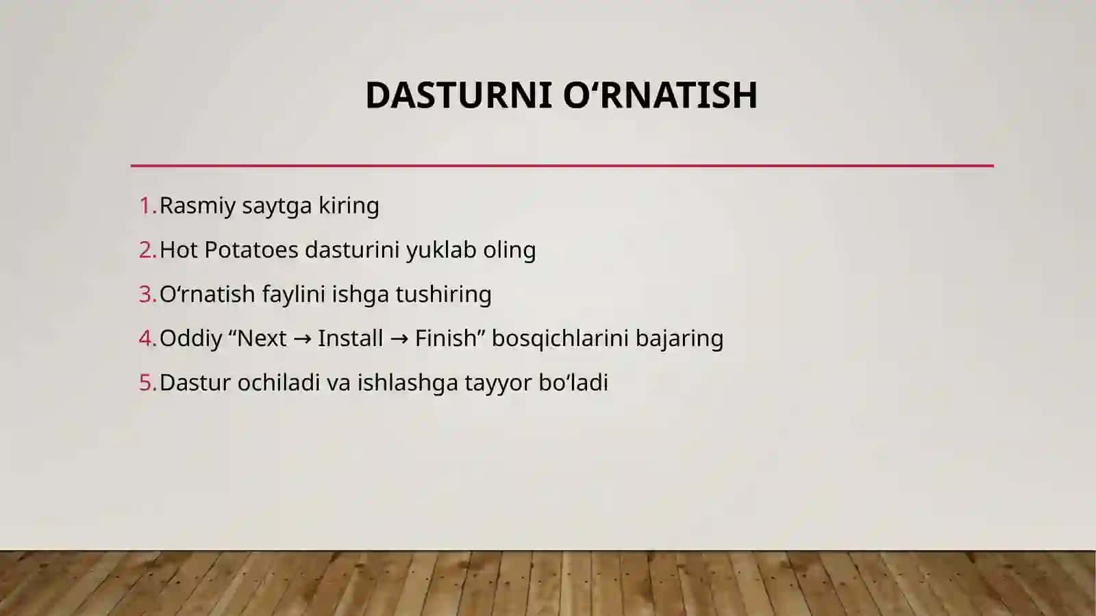 Hot Potatoes dasturida ishlash 4