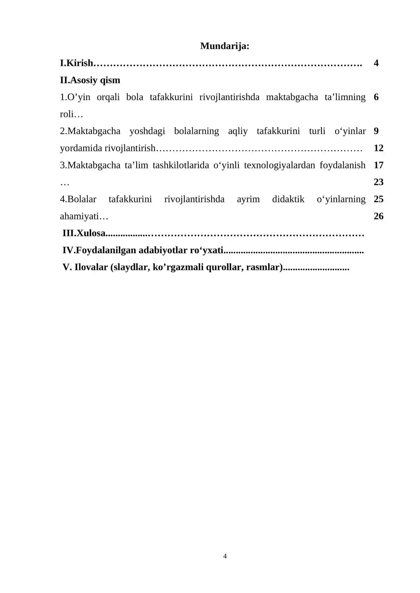 O’yin bolalarni rivojlantirish va tarbiyalash vositasi sifatida 4