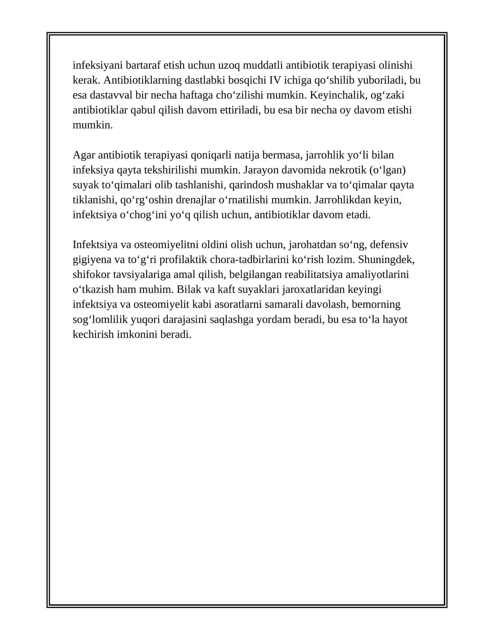 BILAK VA KAFT SUYAGI JAROXATLARIDAN KEYINGI ASORATLAR 4
