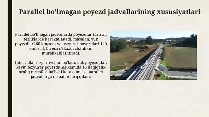 Noparallel turdagi poyezdlar harakati grafiklari 4