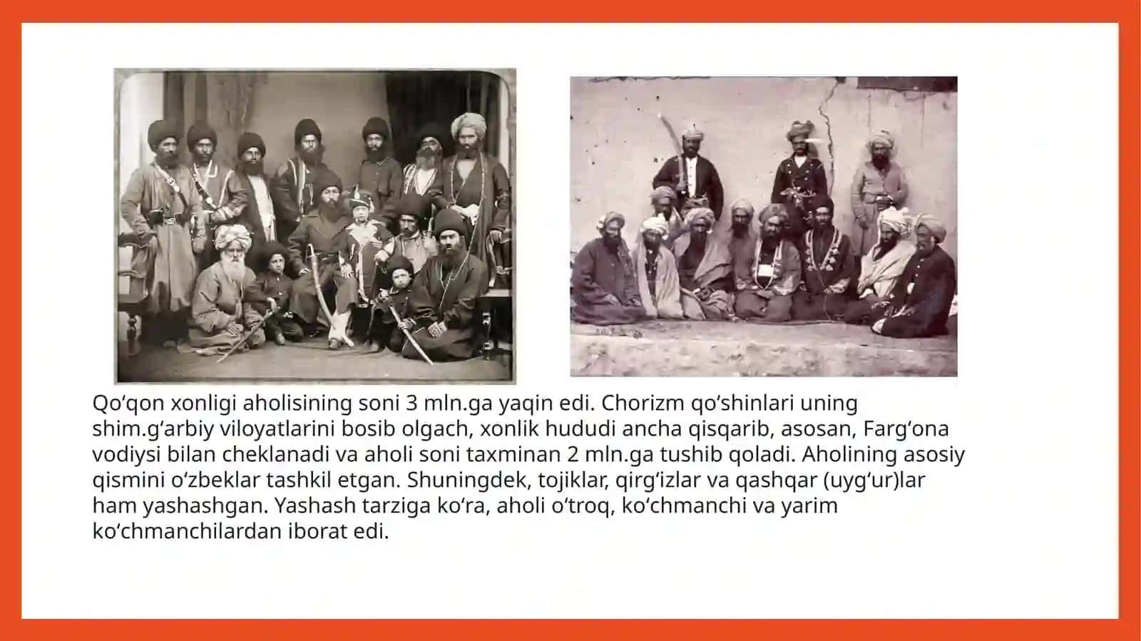Qo’qon xonligi aholisi va mashg’ulotlari 4