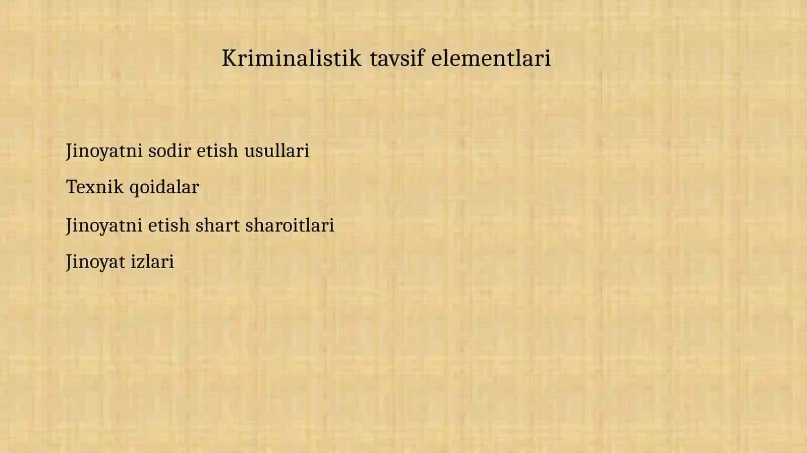 Mehnat xavfsizlik qoidalarini buzilish jinoyatlari tergov qilish 4
