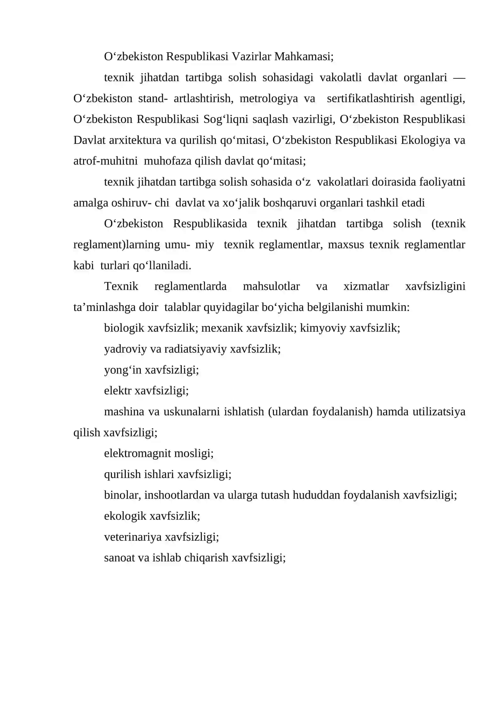Mehnat xavfsizligi bo‘yicha Davlat standartlar tartibi 4