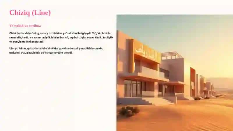 Vizual elementlar va landshaft xususiyatlari 4