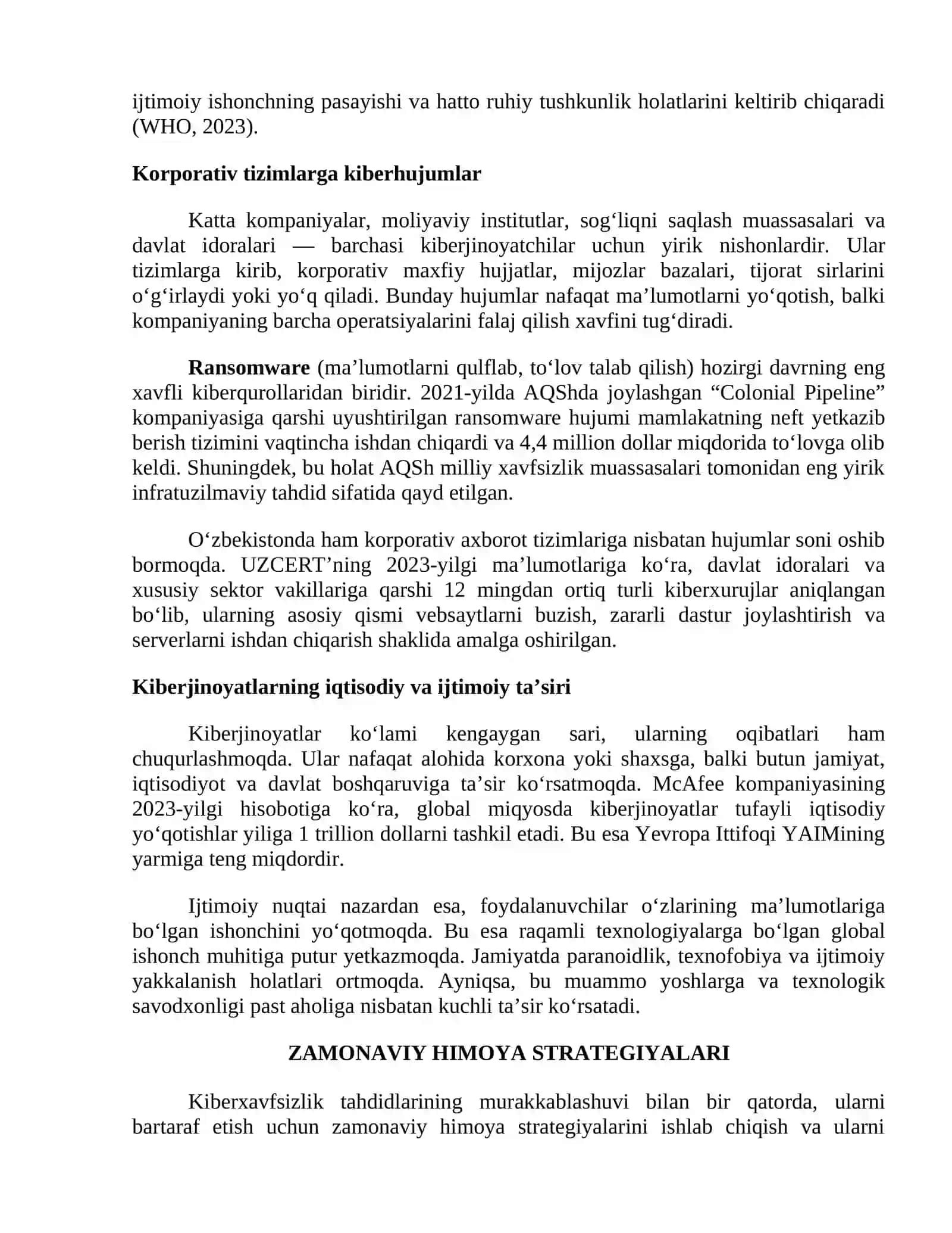 KIBERXAVFSIZLIK: ZAMONAVIY DUNYODA SHAHSIY VA KORPORATIV MA’LUMOTLARNI QANDAY HIMOYA QILISH KERAK? 4