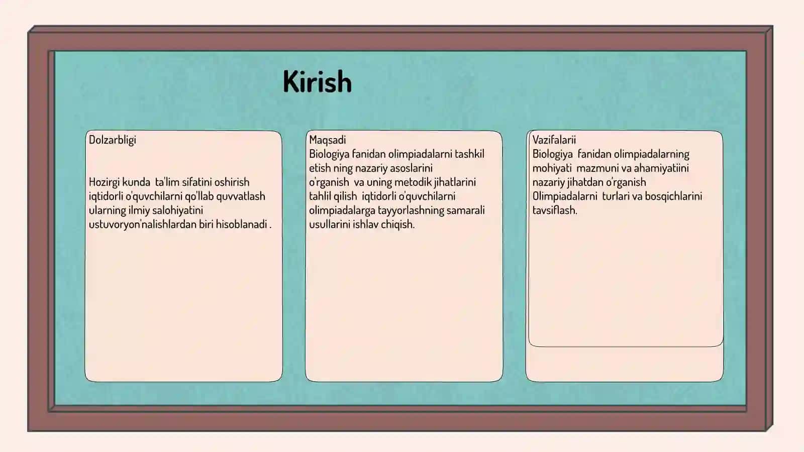 Biologiya Olimpiadalarni Tashkil Etish 4