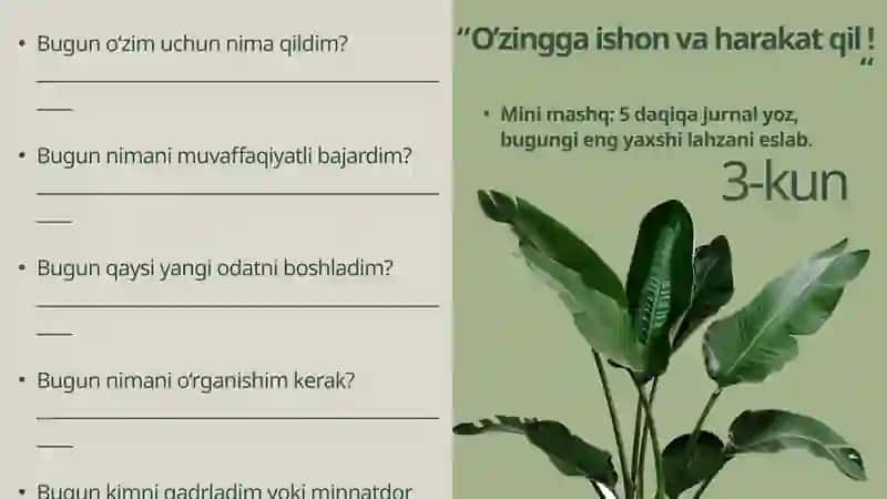 7 kunlik Motivatsion Planner 4