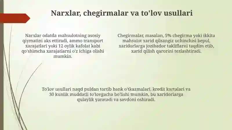 Xarid mezonlari va shartlari 4