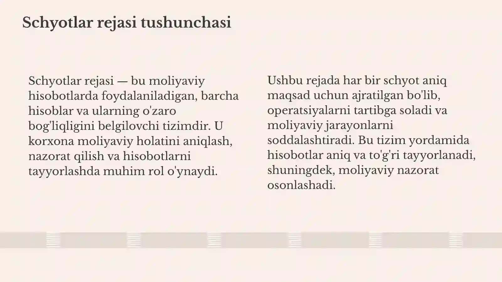 Bugʻalteriya hisobi schyotlar rejasi 4