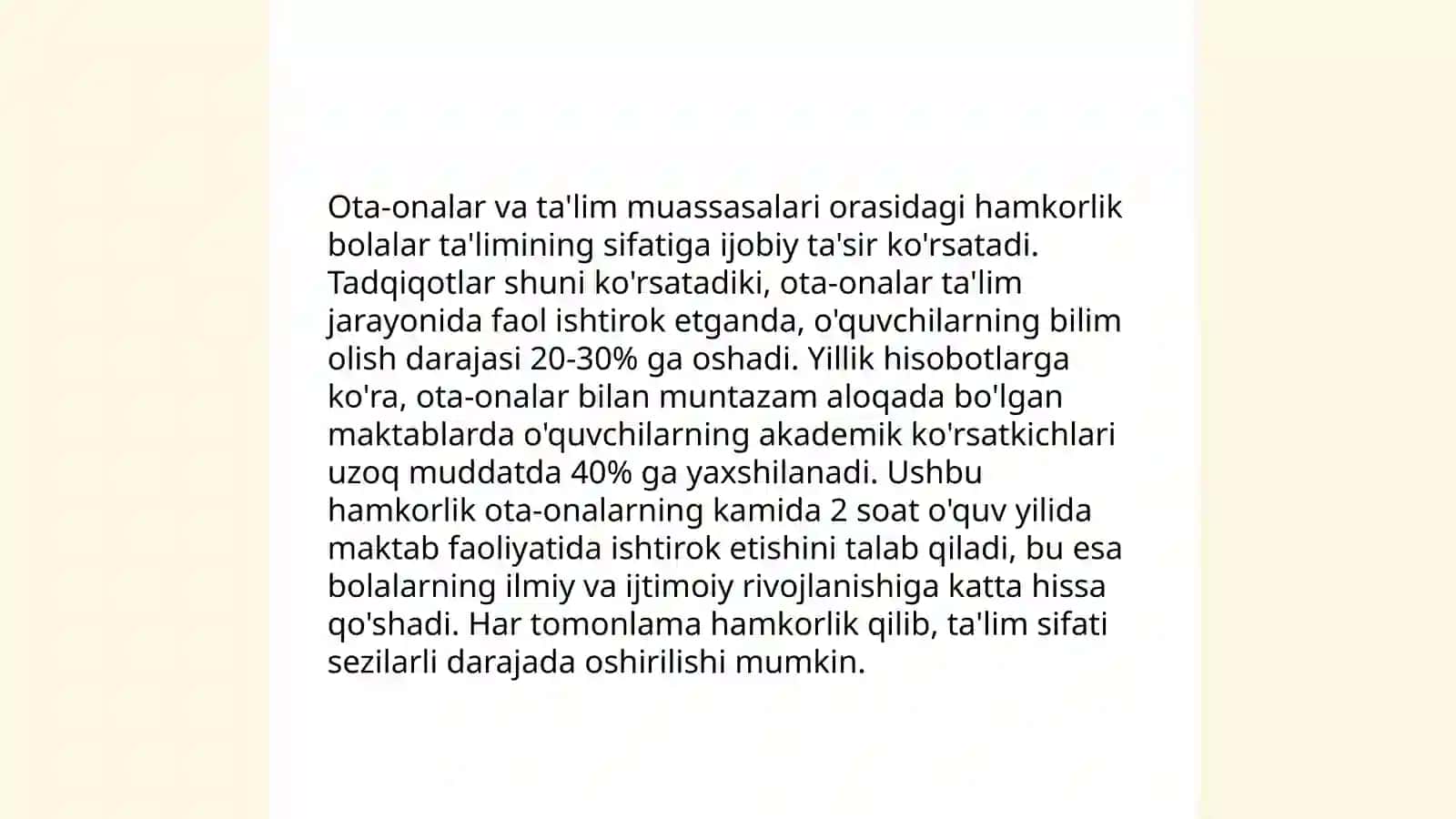 Tarbiya jarayonida oila mahalla hamda ta'lim muassasalarining hamkorligini yo'lga qo'yish shakl va metodlari 4