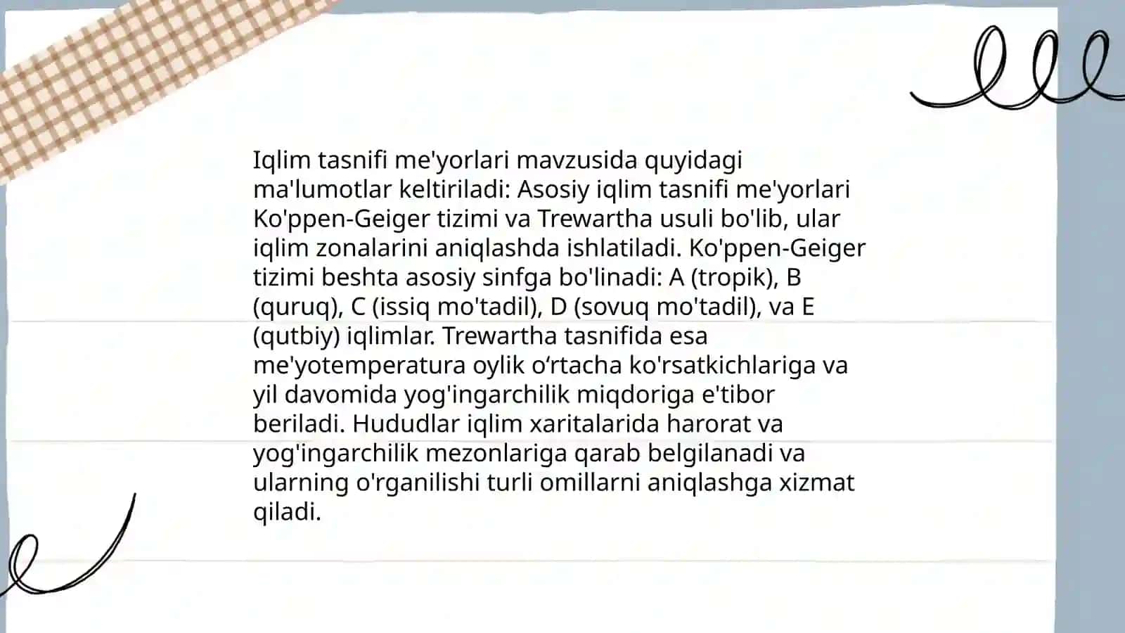 Iqlim mintaqalarining klafikatsiyasi 4