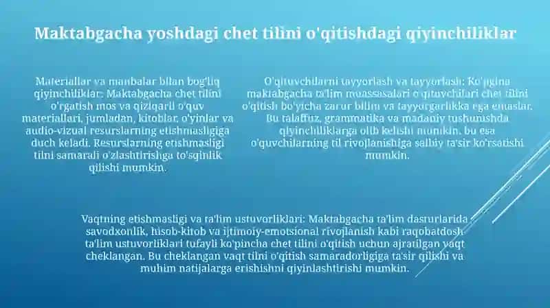 Maktabgacha Ta'Limda Chet Tillarni O'Qitish Muammolari Va Chet Tillarini O'Qitish Tarixi 4