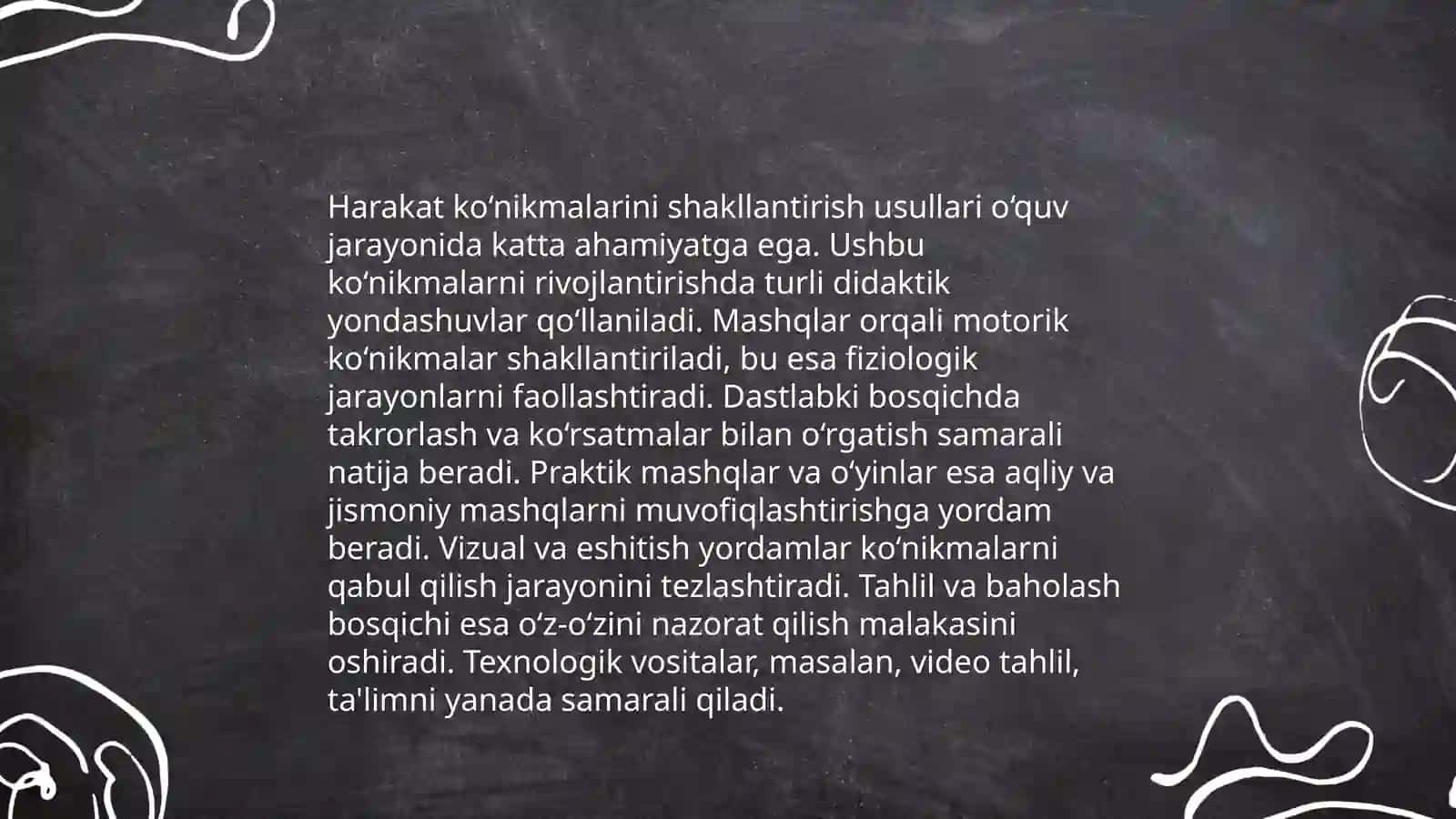 Harakat malakalarini tashkil etish qonuniyatilari 4