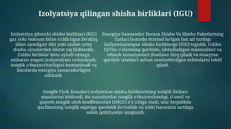 Energiya Samarador Deraza Shisha Va Shisha Paketlarning Turlari 4
