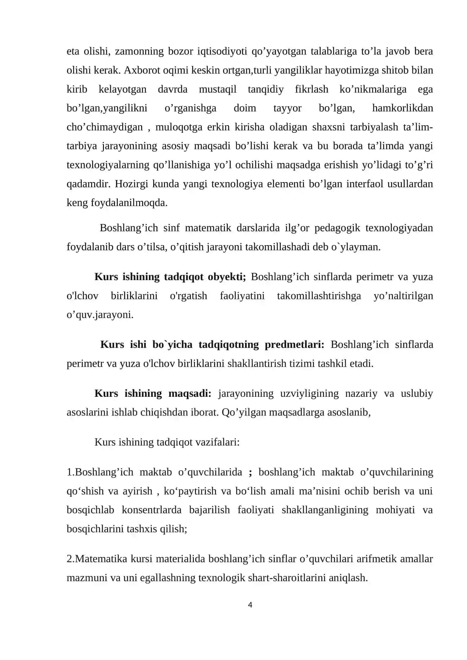 Boshlang'ich sinflarda matematik tushinchalarni shakllantirish metodikasi 4