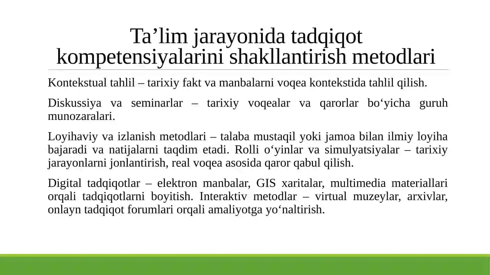 Talabalarda tarixiy tadqiqot kompetensiyalarini shakllantirishning pedagogik asoslari 4