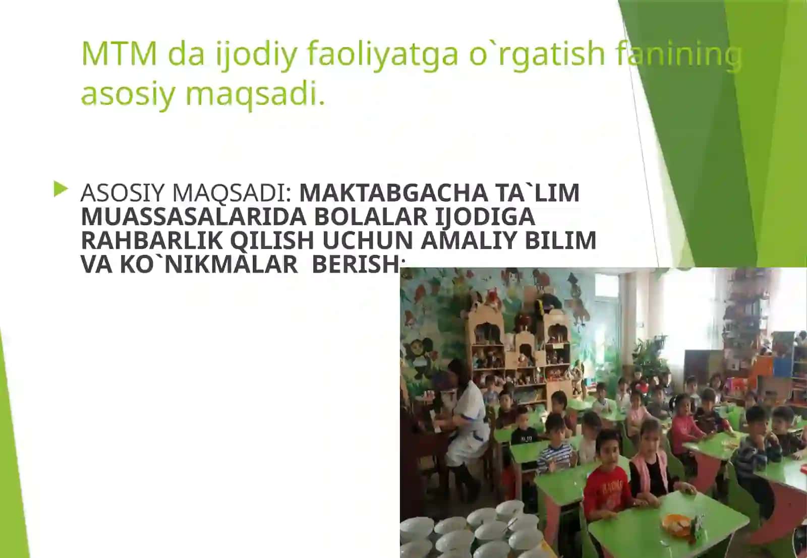 MAKTABGACHA TA'LIM TASHKILOTLARIDA SAHNALASHTIRISH FAOLIYATI AXAIYATI 4