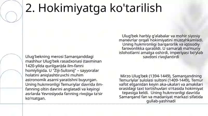 Ulug'bek rasadxonasi va uning ilmiy hissasi 4