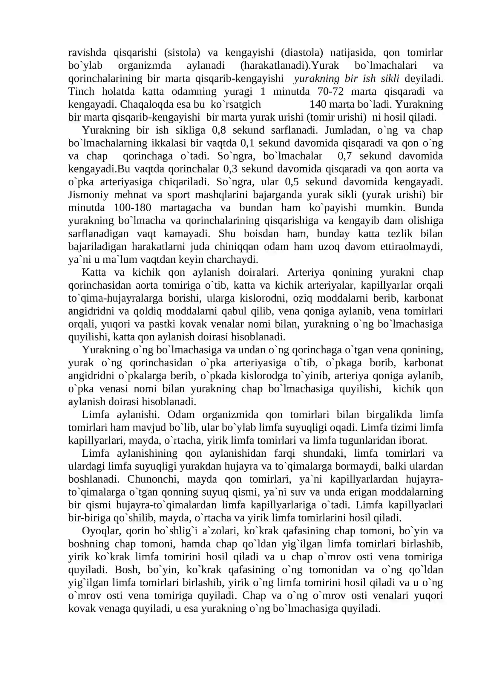 Qon. Yurak-tomir va nafas olish tizimi 4
