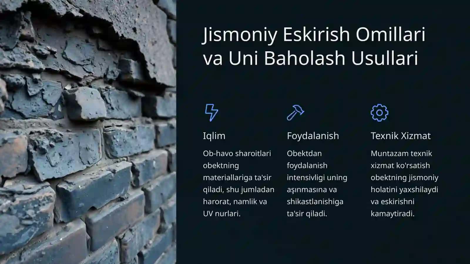 Ko'chmas Mulk Obektlarining Hayot Sikli va Ularning Eskirishi 4