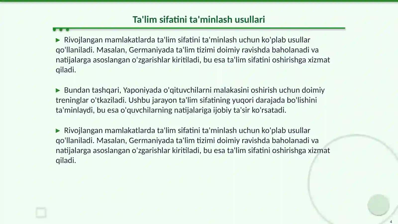 Rivojlangan xorijiy mamlakatlar ta'lim tizimi boshqarish tajribasi 4