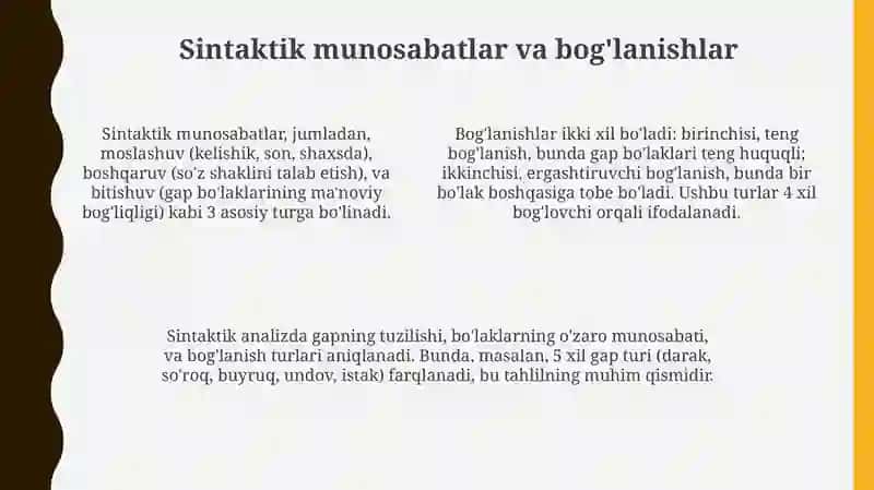 Til birliklari o'rtasidagi munosabatlar tahlili 4