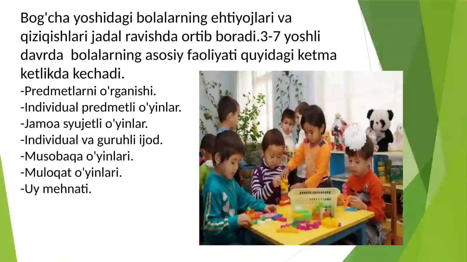 Maktabgacha yoshdavri psixologik rivojlanish xususiyatlari 4