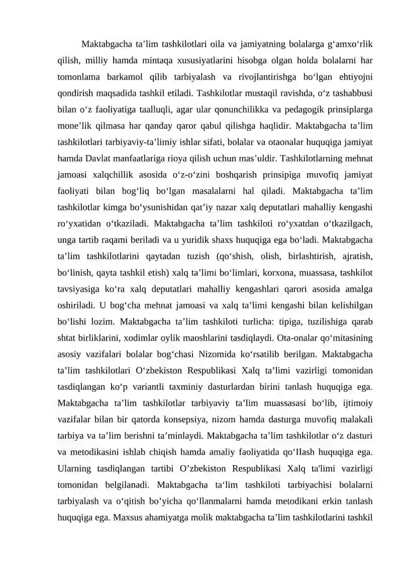 Maktabgacha ta'lim tashkilotlarining ish hujjatlari 4