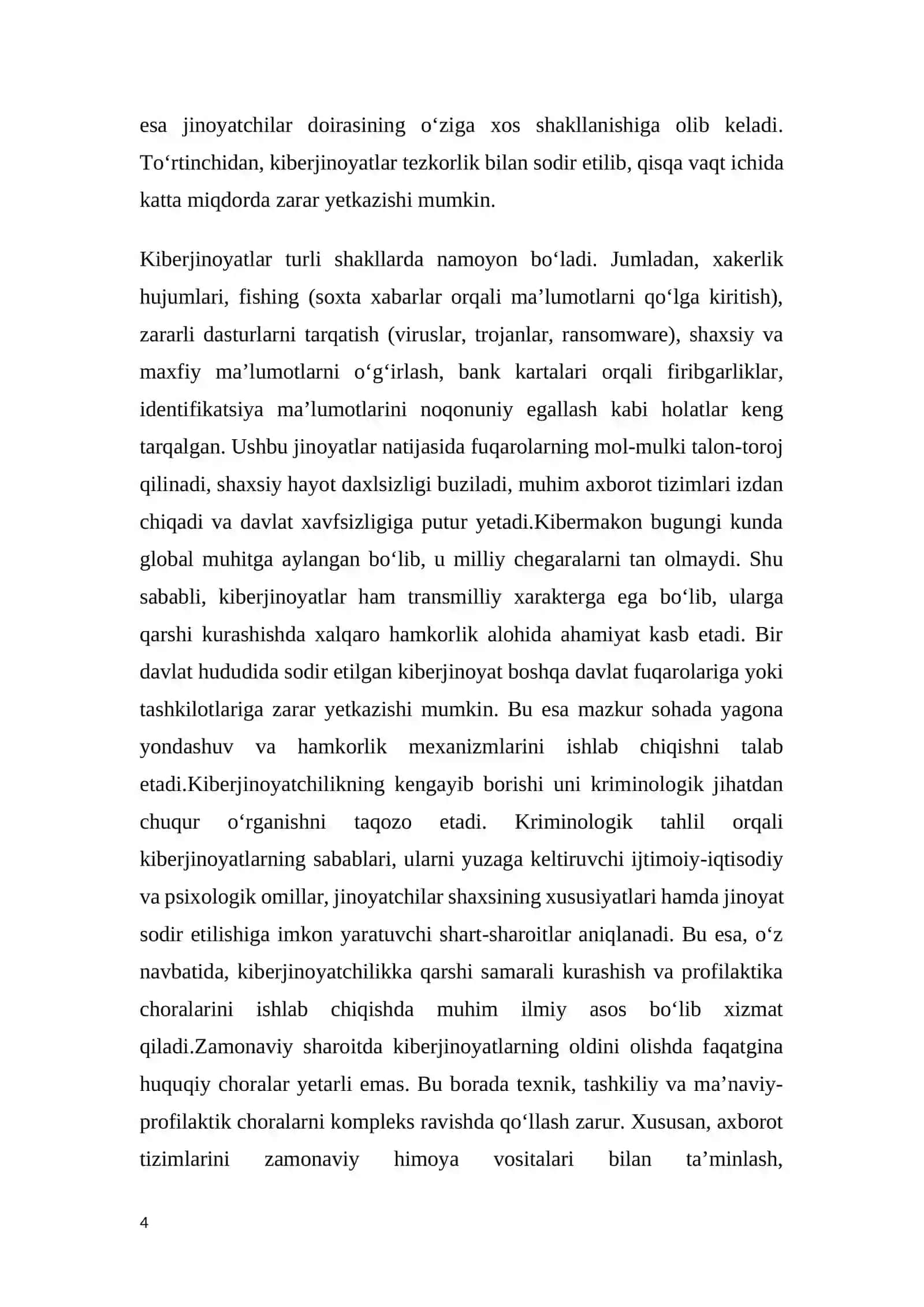Kiberjinoyatlarning kriminologik tavsifi va profilaktika choralari 4