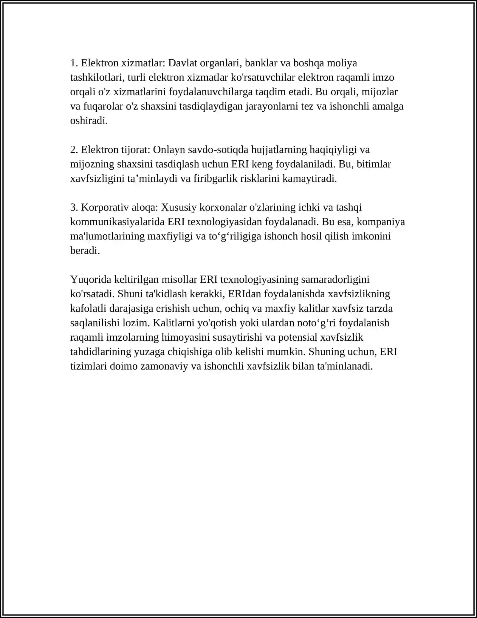 XORIJIY DAVLATLARNING ELEKTRON RAQAMLI IMZO ALGARITIMLAR TAHLILI 4