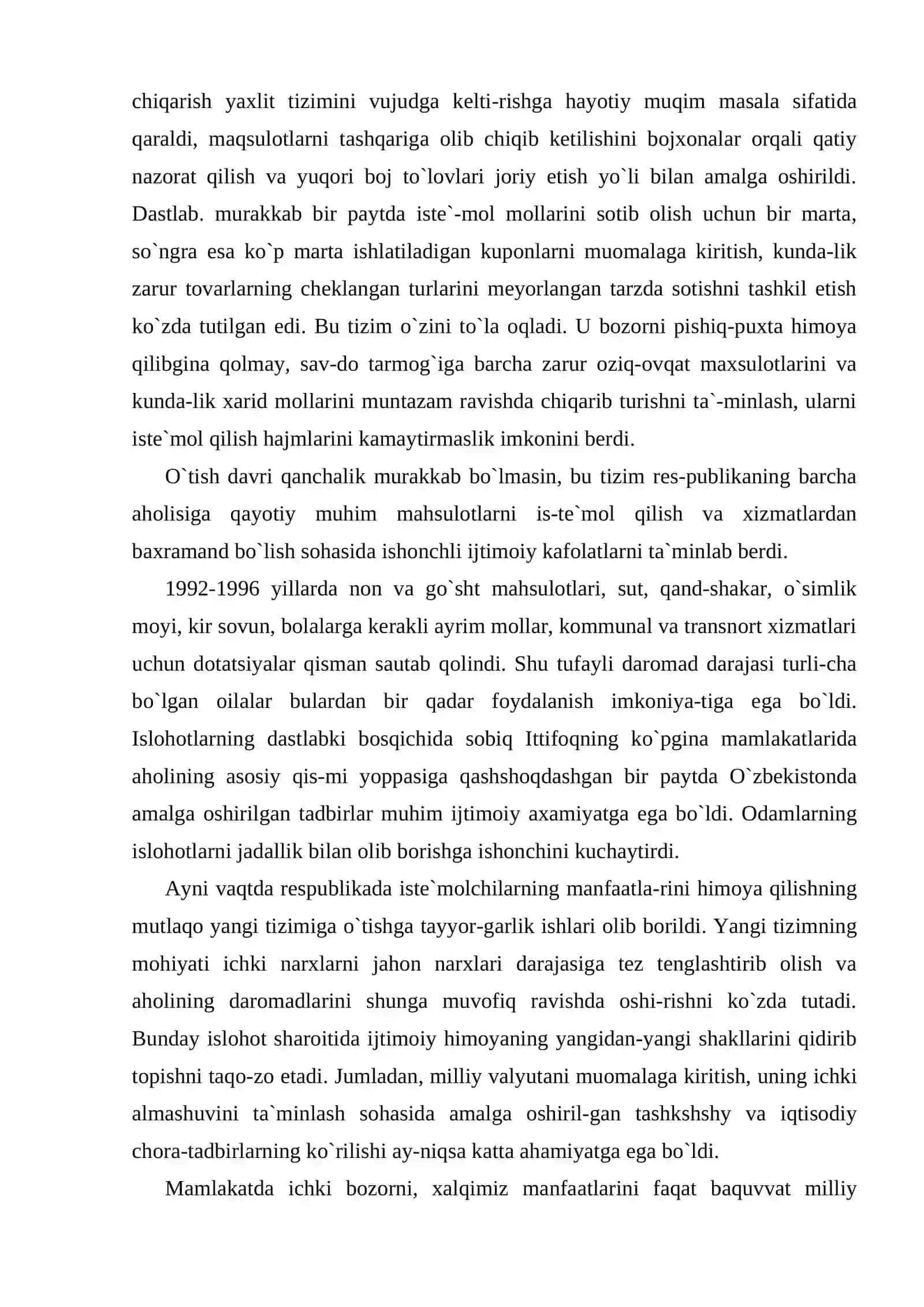 Aholini kuchli ijtimoiy himoyalash - davlat siyosatining bosh yo`nalishi 4