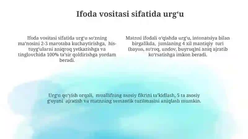 Urg'u va uning ifodali o'qishdagi ahamiyati 4