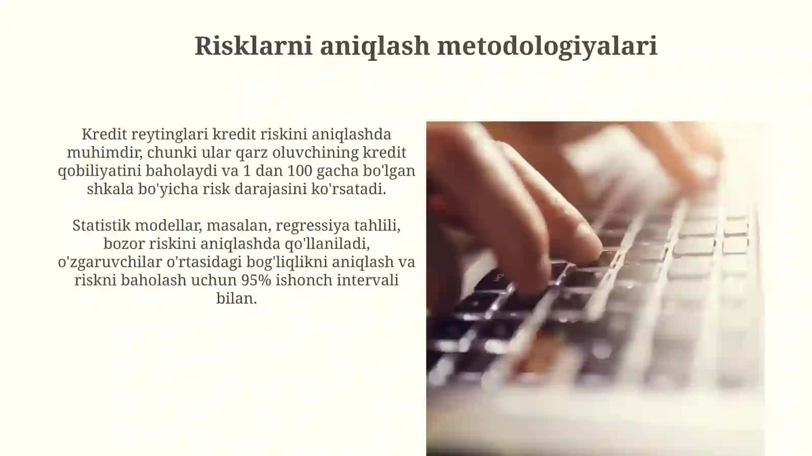 Bank risklari faoliyatidagi risklar va ularni aniqlash metodalogiyasi 4