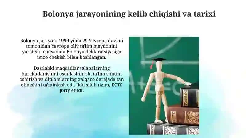 Bolonya jarayonlari va uni taʼlimni modernizatsiyalshdagi ro'li 4