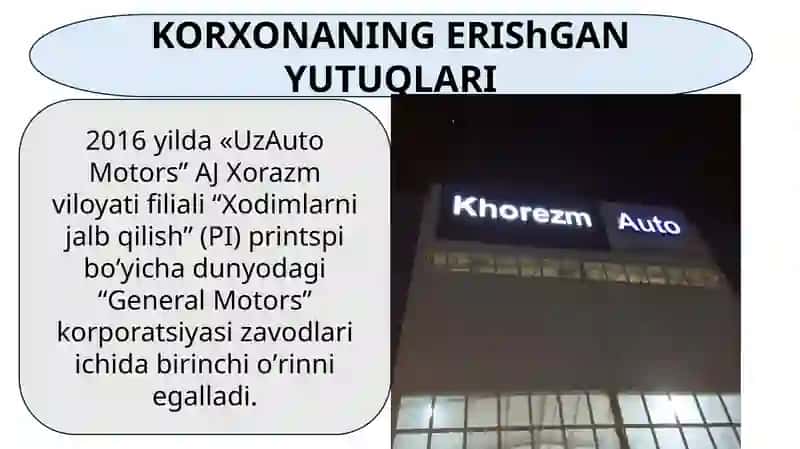 UzAutoMotors” АJXorazm 4