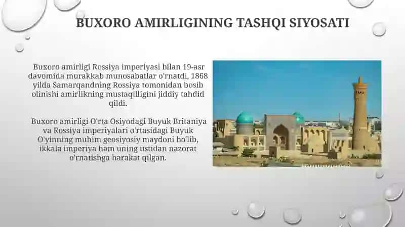 Buxoro amirligining siyosiy, ijtimoiy-iqtisodiy va madaniy hayoti 4