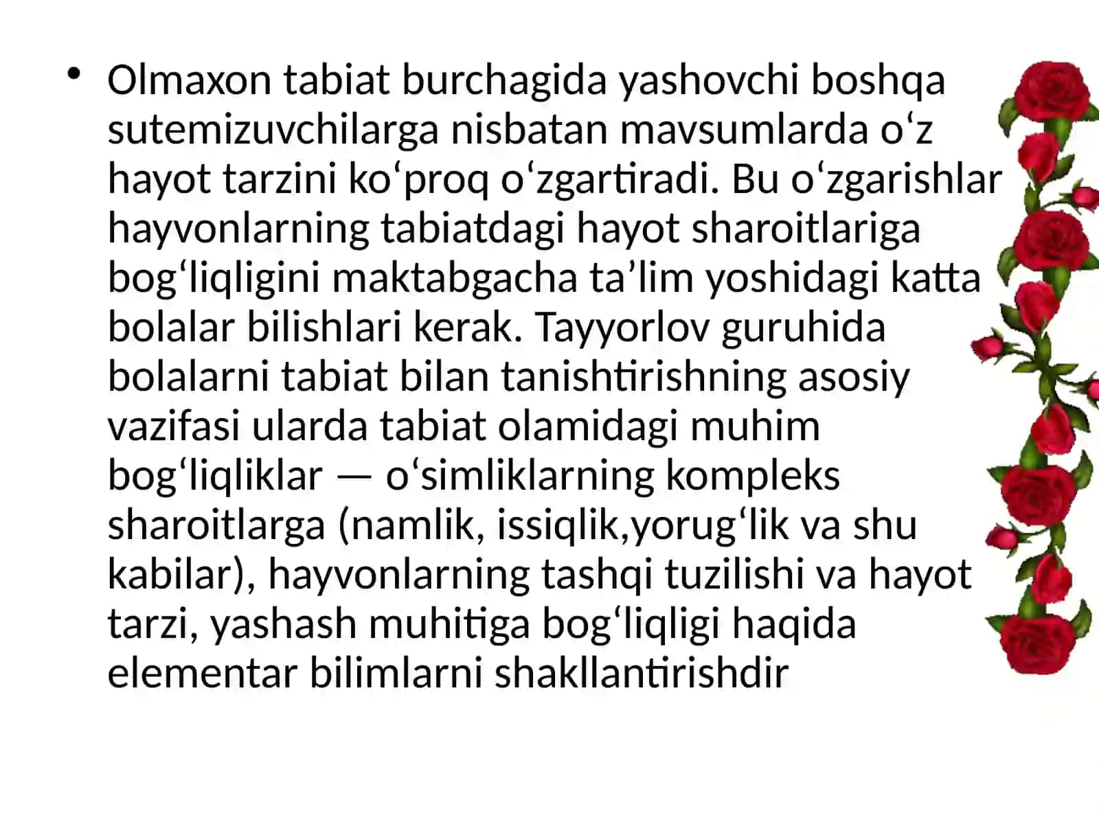 Hayvon va o‘simliklarni parvarish qilishga o‘rgatish 4