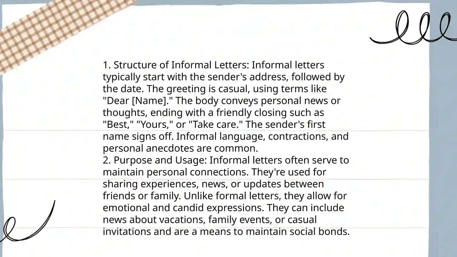 Types of letters 4