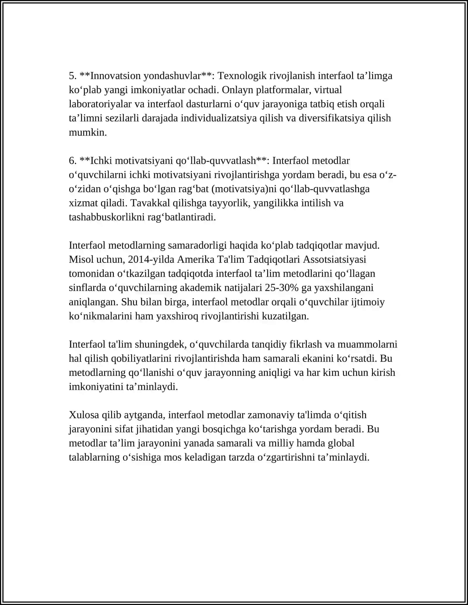 BOSHLANG'ICH SINF MATEMATIKA DARSLARIDA INTERFAOL METODLARDAN FOYDALANISH 4