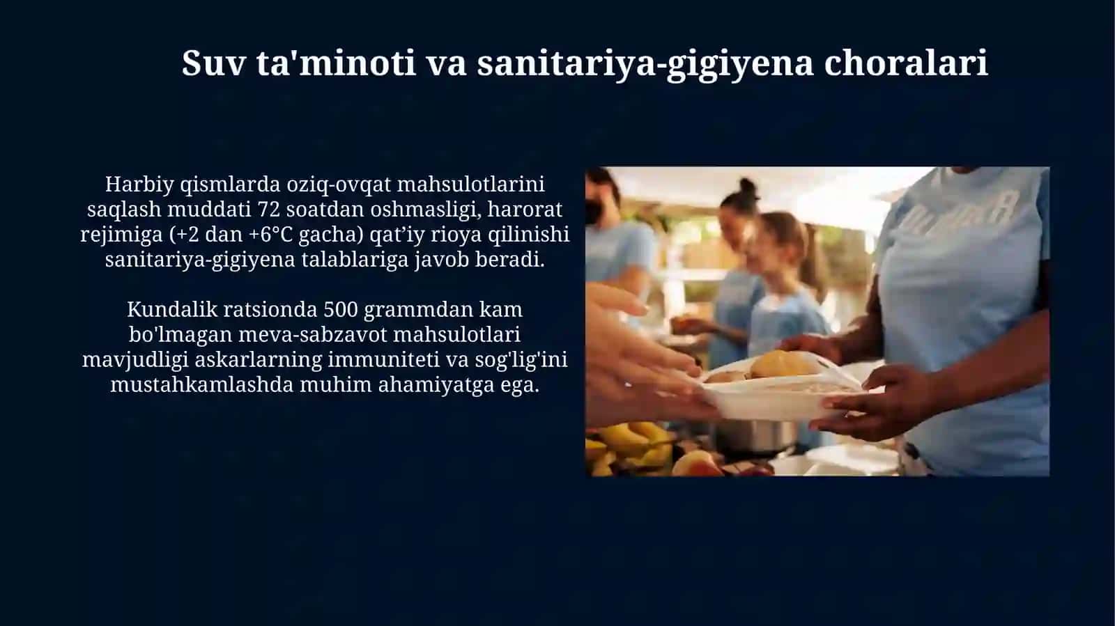 Oziq-ovqat mahsulotlarining saqlanishi va tashilishi 4