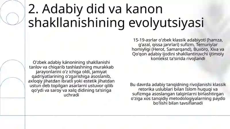 O'zbek mumtoz adabiyotida adabiy-tanqidiy fikrlar taraqqiyoti 4