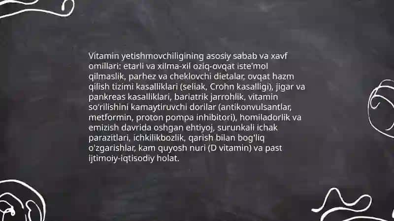 Avitaminoz bilan gipavitaminoz 4