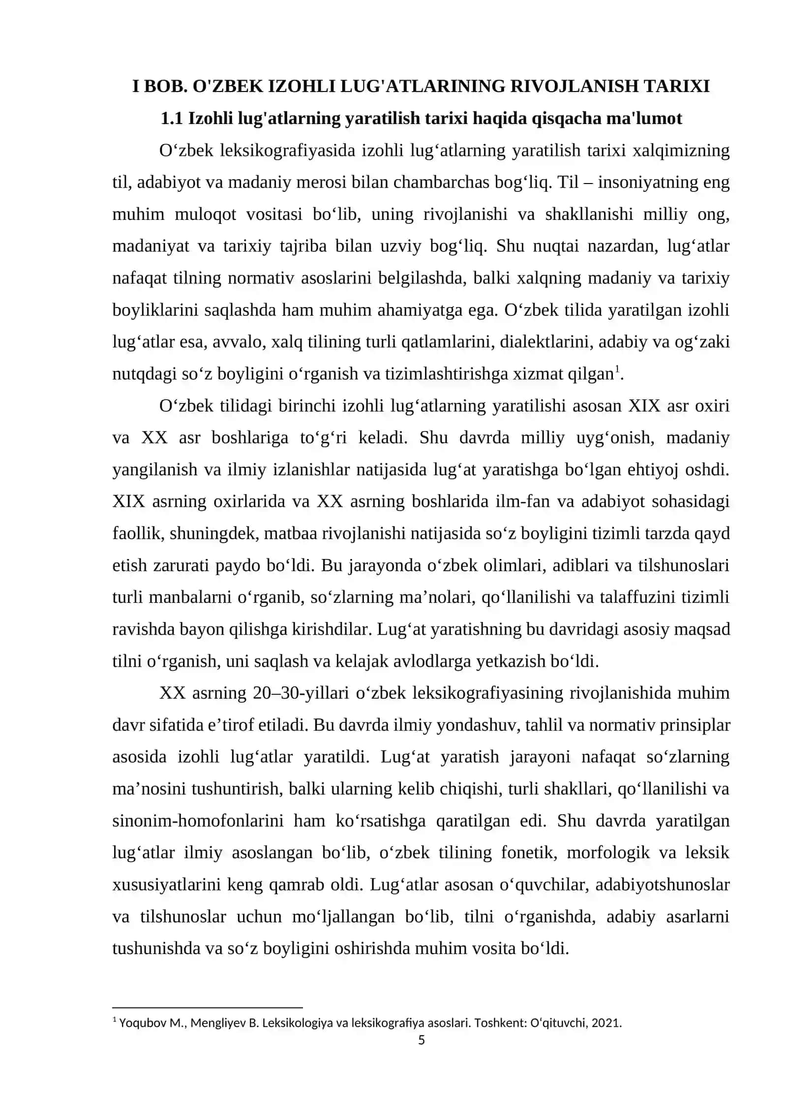 O'ZBEK LEKSIKOGRAFIYASIDA YARATILGAN „O'ZBEK TILINING IZOHLI LUG'ATI" 4