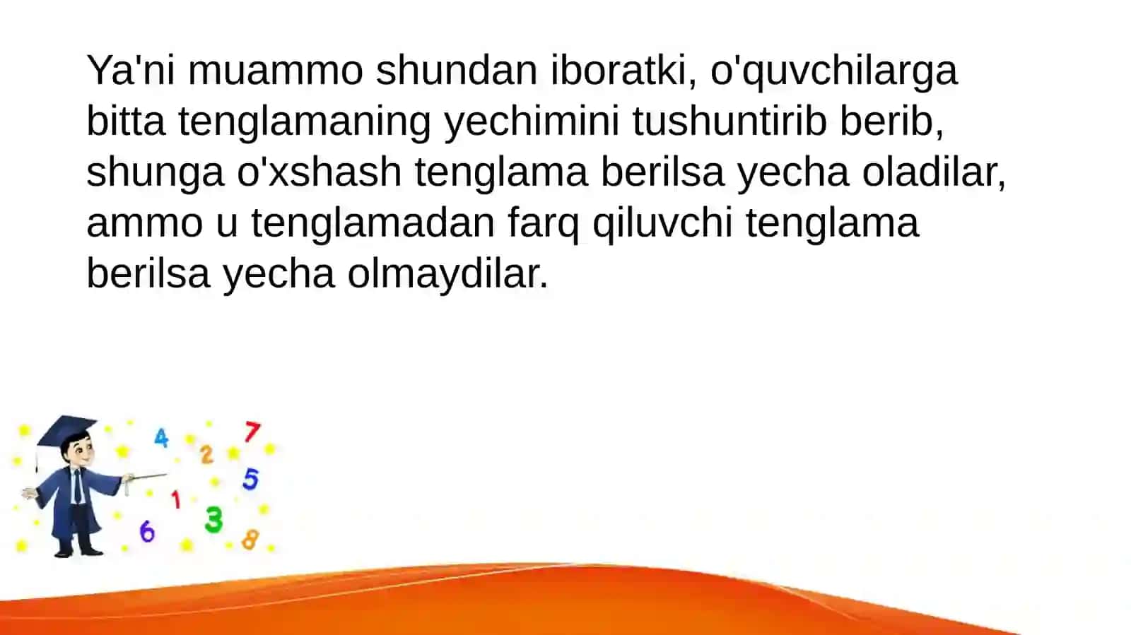 Tenglama va uni yechishga o’rgatish 4