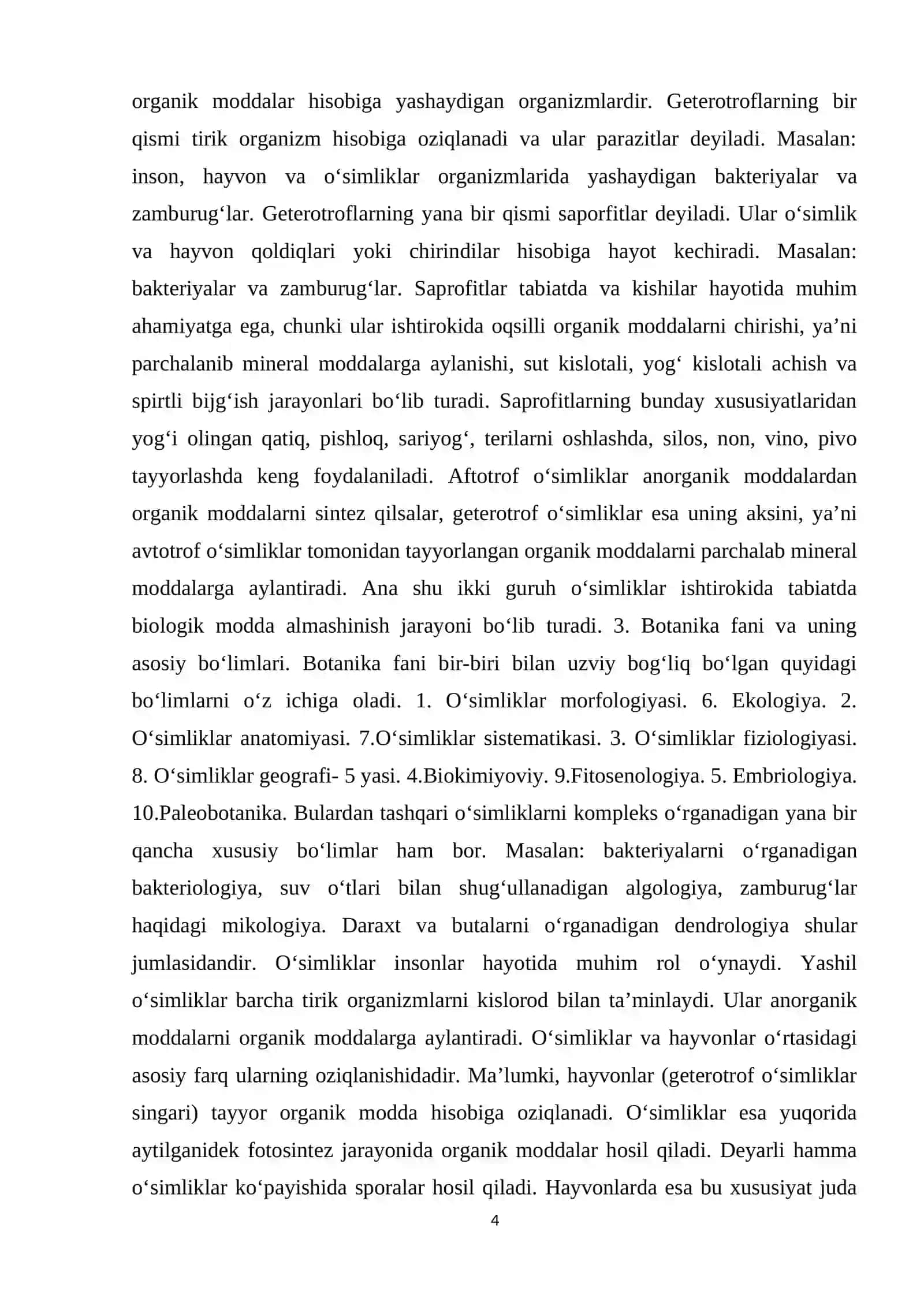 Ochiq uruĝlilar yoki qaraĝay toifalilar bòlimi klassifikatsiyasi va keng tarqalgan sinf vakillari 4
