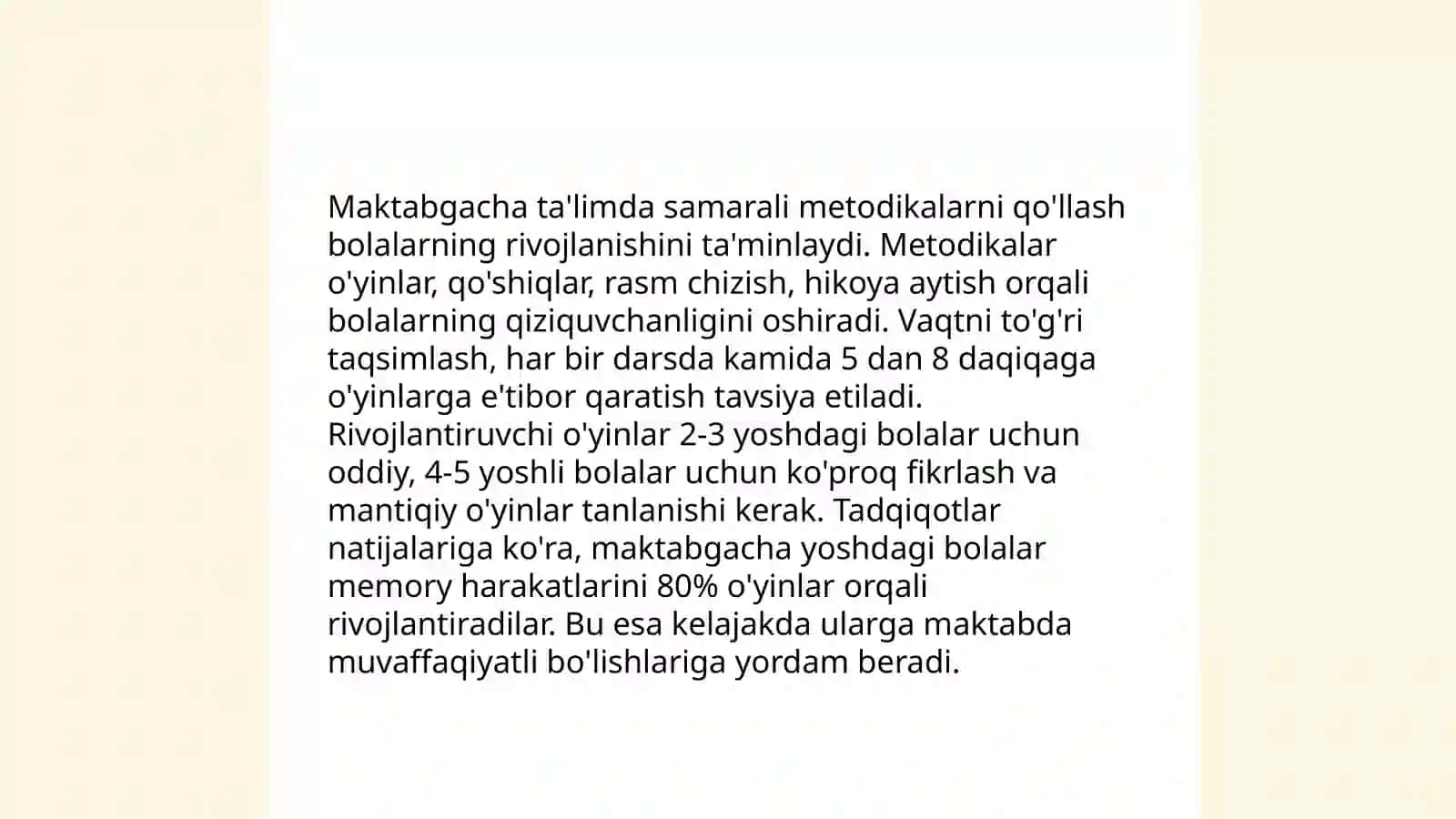 Maktabgacha taʼlim tashkilotlarida talim shakli 4